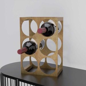 Masaüstü Şarap Şişesi Rafı | 6 Şişe Kapasiteli | Modern Şarap Depolama - Image 7