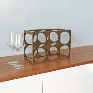 Masaüstü Şarap Şişesi Rafı | 6 Şişe Kapasiteli | Modern Şarap Depolama - Image 4